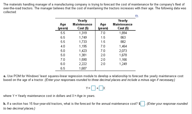 The materials handling manager of a manufacturing