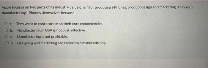 Apple focuses on two parts of its industry