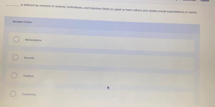 is defined by order, self-restriction