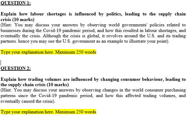 CASE TEXT (for Questions 1 & 2) Supply Chain