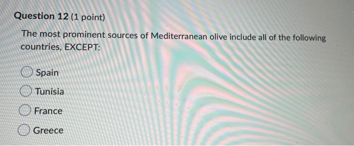 1 // 12 Question 1 (1 point) Saved Salt is a