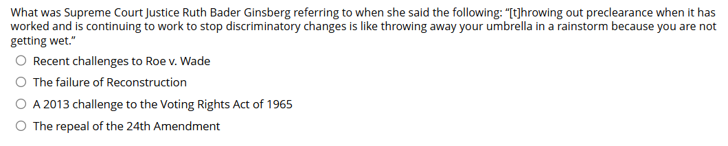 What was Supreme Court Justice Ruth Bader