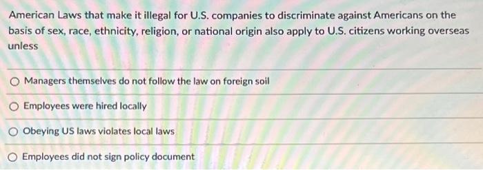 3 American Laws that make it illegal for U.S.
