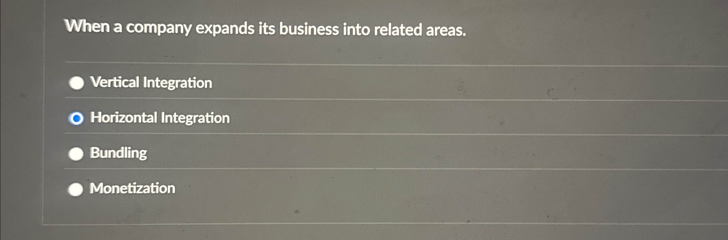 When a company expands its business into related