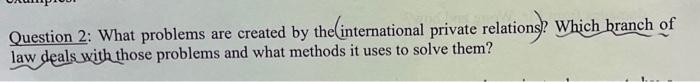 Question 2: What problems are created by the