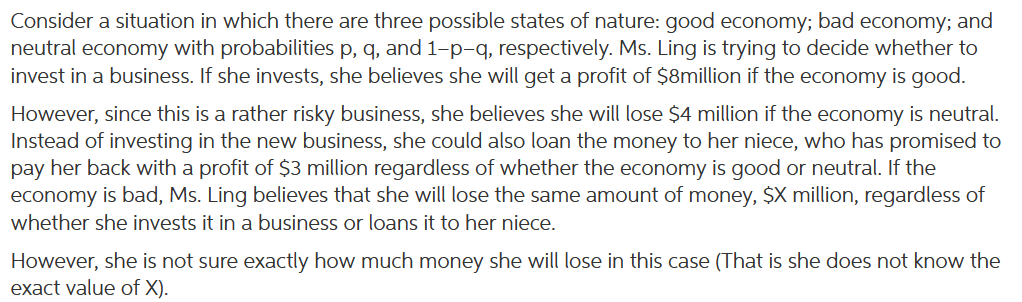 Please draw and influence diagram. NOT A DECISION