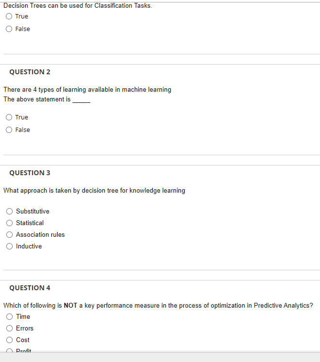 Decision Trees can be used for Classification