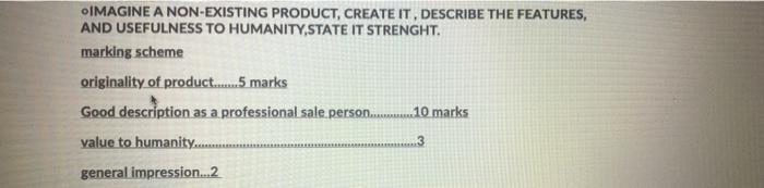 please explain according to marks IMAGINE A