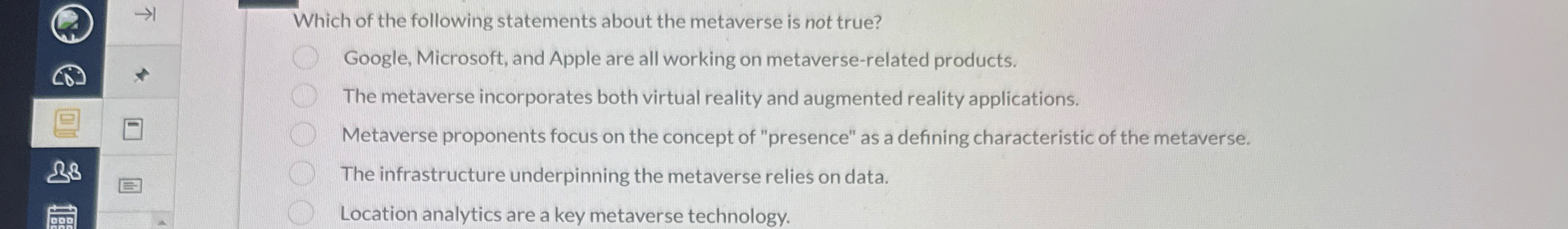 Which of the following statements about the