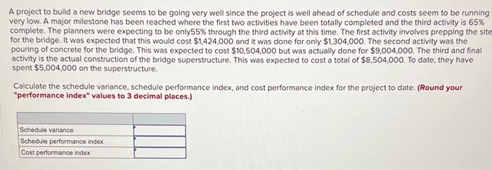 A project to build a new bridge seems to be going