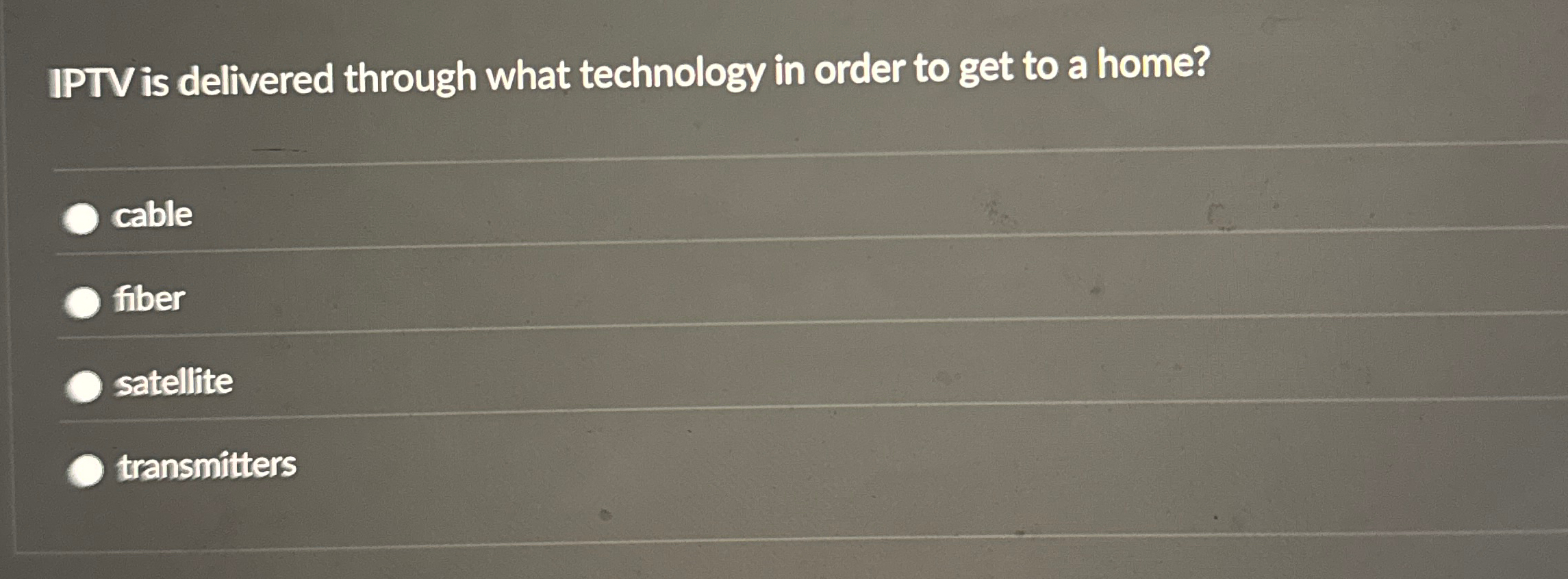 IPTV is delivered through what technology in