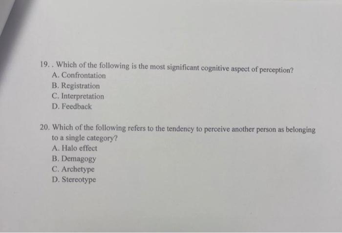 19. . Which of the following is the most