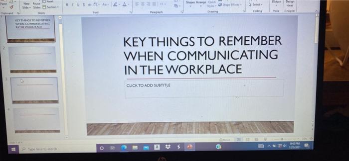 For this week's assignement, create a powerpoint