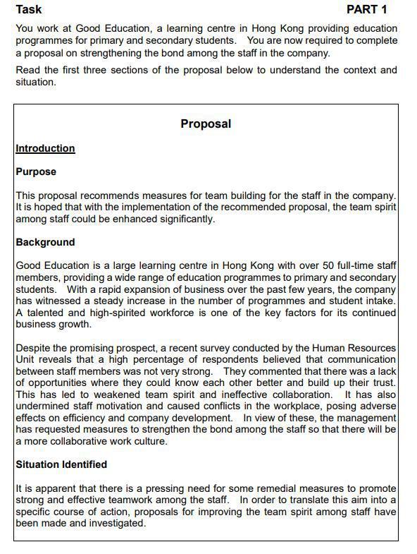 Please help me to complete part2 Task PART 1 You