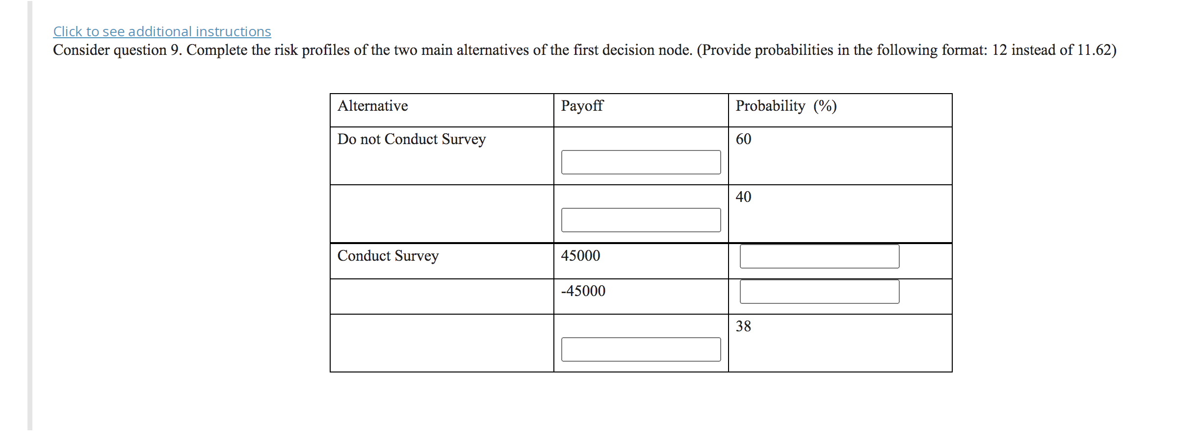Click to see additional instructions Consider