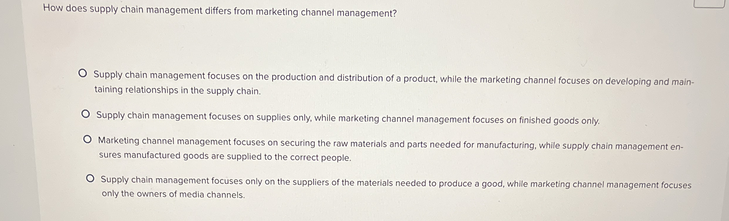 How does supply chain management differs from