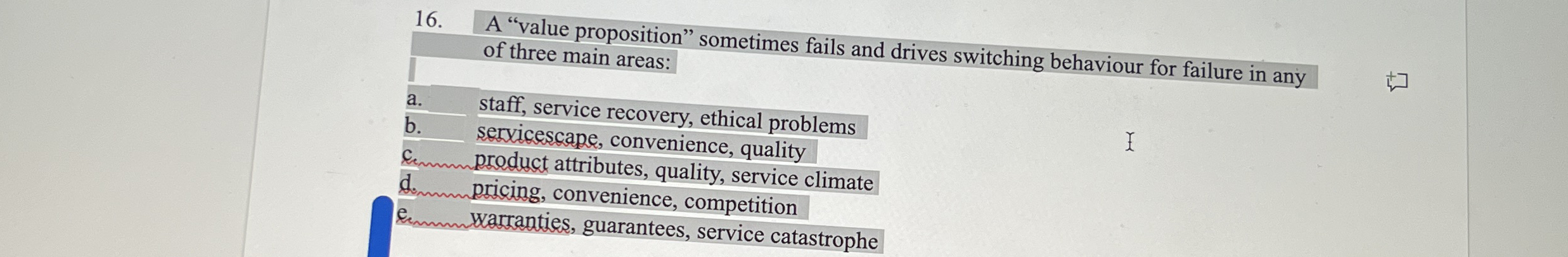 A "value proposition" sometimes fails and drives