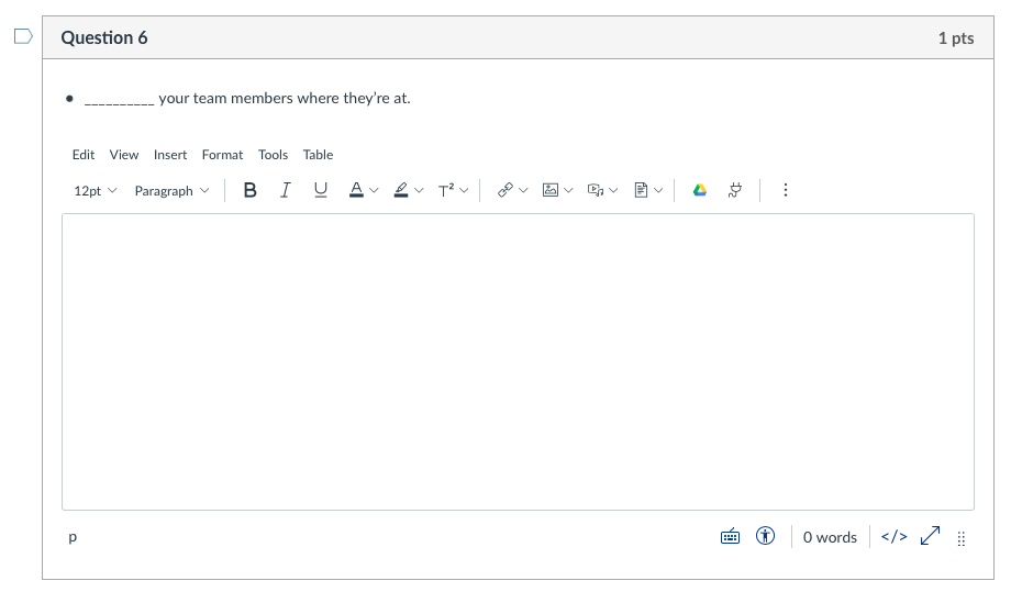 Question 4 1 pts ; rather, it's about the