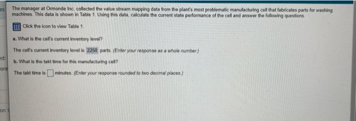 es The manager at Ormonde Inc collected the value