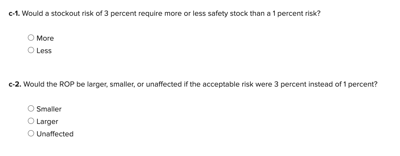 Given this information: Expected demand during