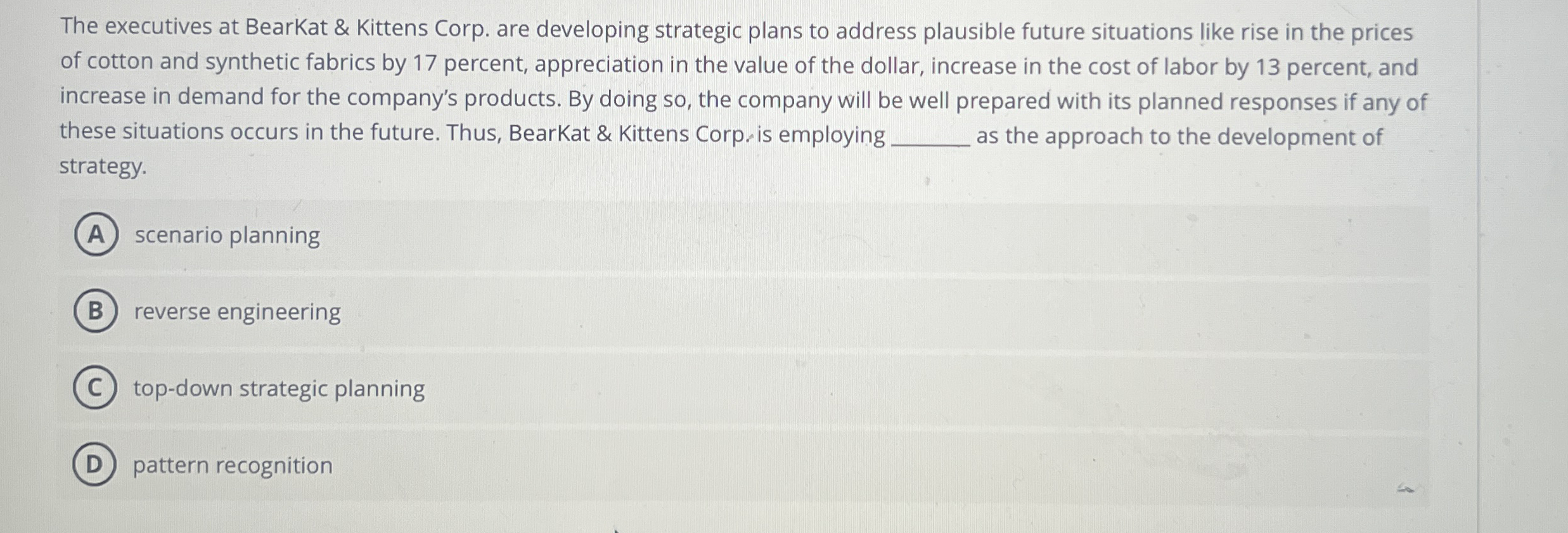 The executives at BearKat & Kittens Corp. are