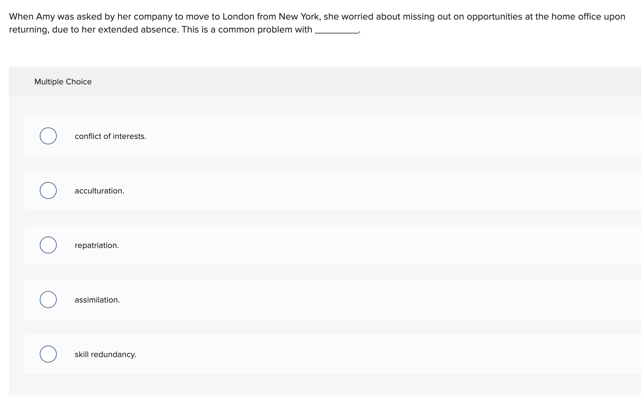 When Amy was asked by her company to move to