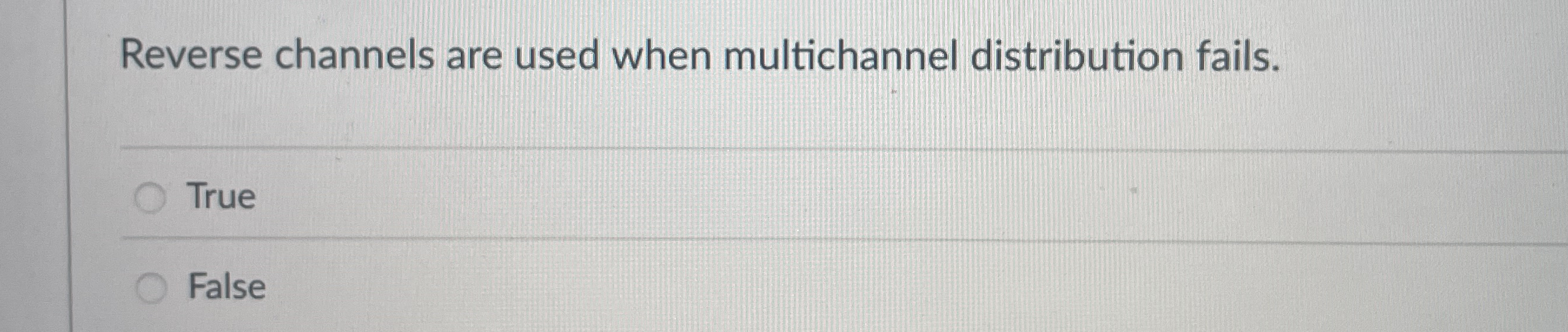 Reverse channels are used when multichannel