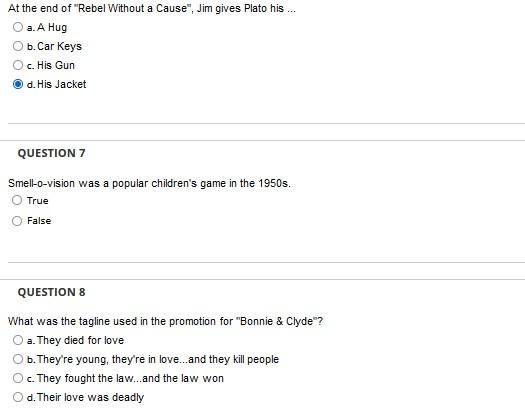 At the end of "Rebel Without a Cause", Jim gives