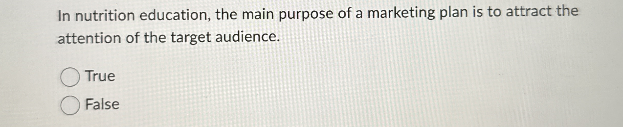 In nutrition education, the main purpose of a