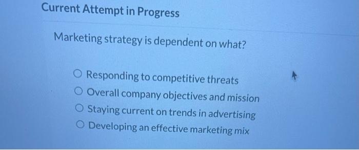 Current Attempt in Progress The process of