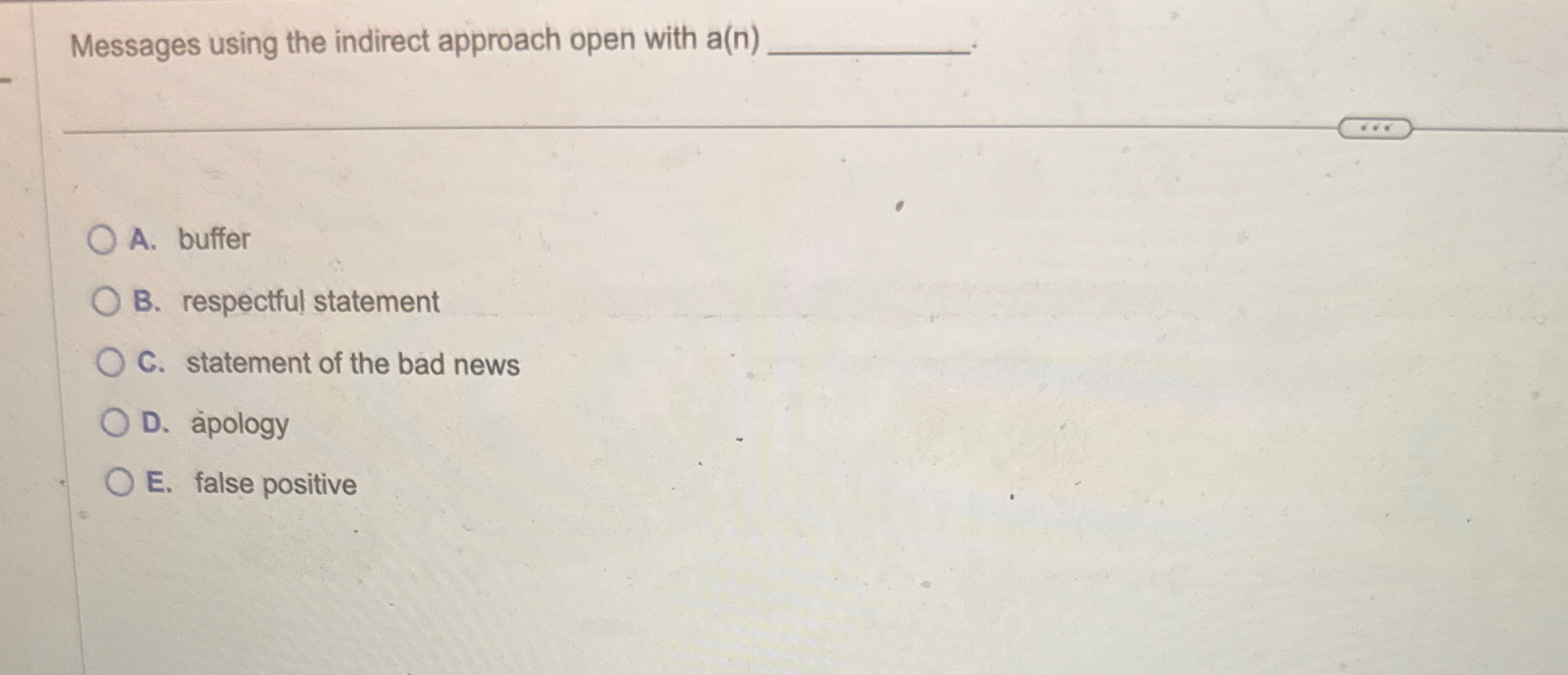 Messages using the indirect approach open with a