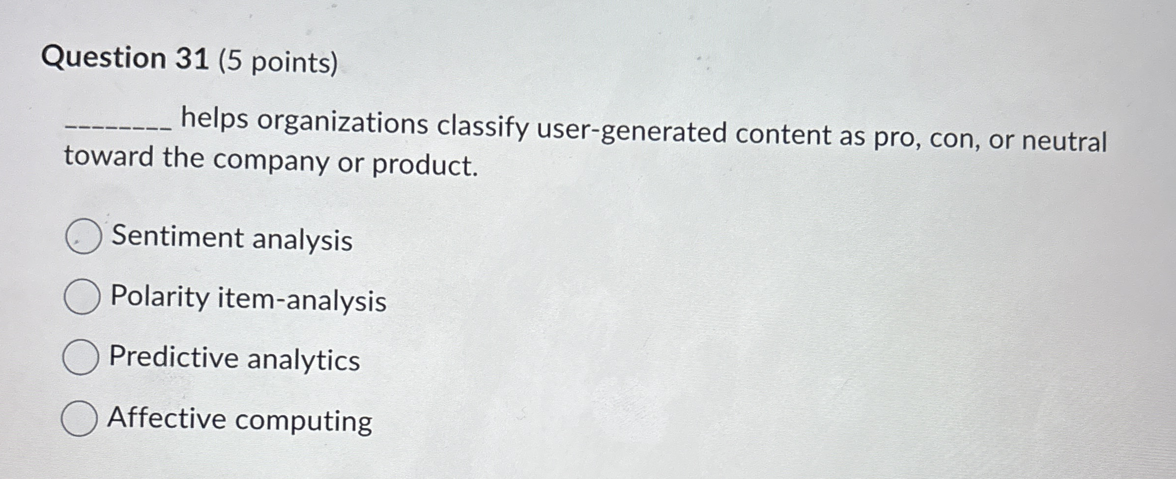 Question 3 1 ( 5 points ) helps organizations
