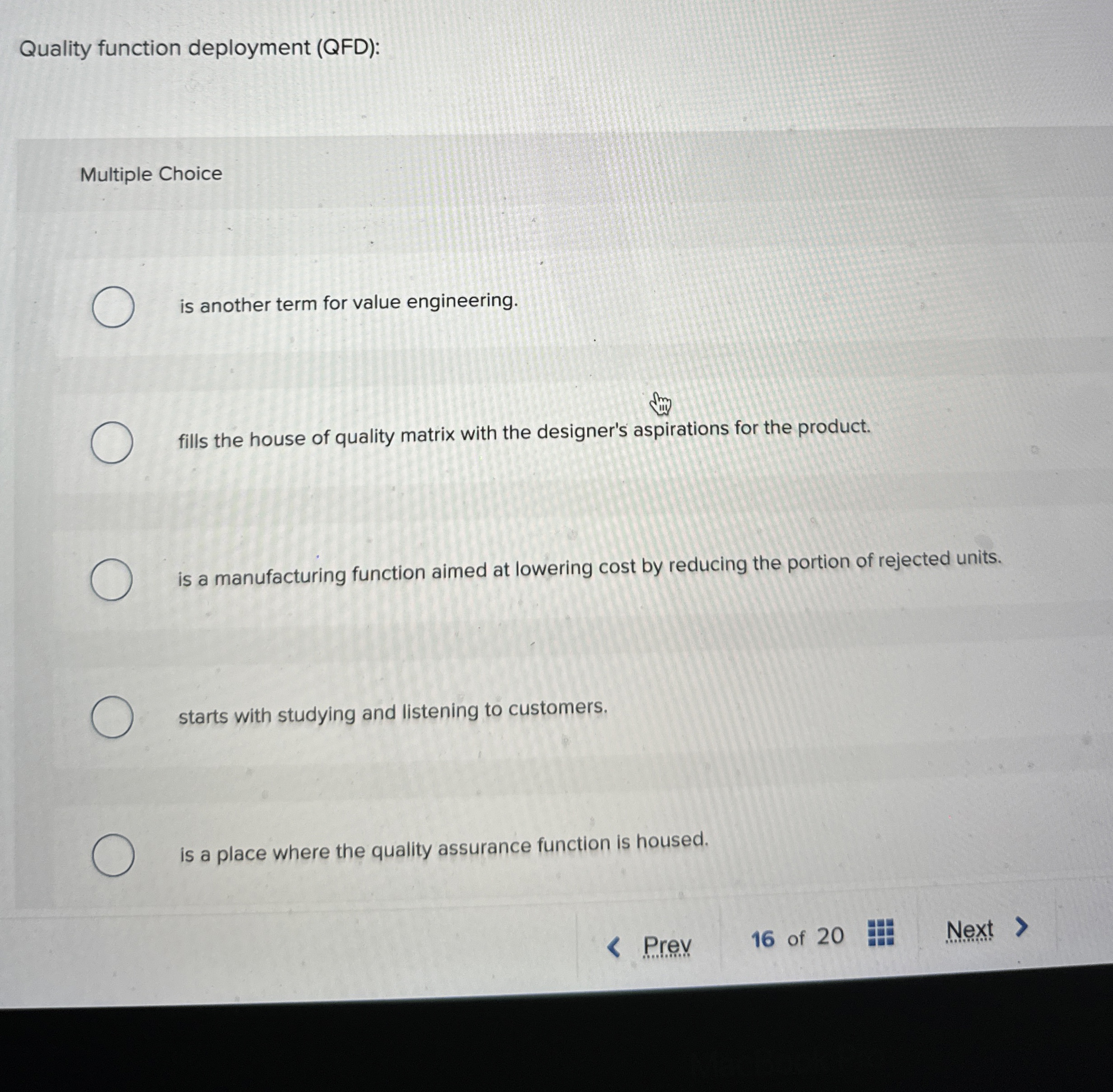 Quality function deployment ( QFD ) : Multiple