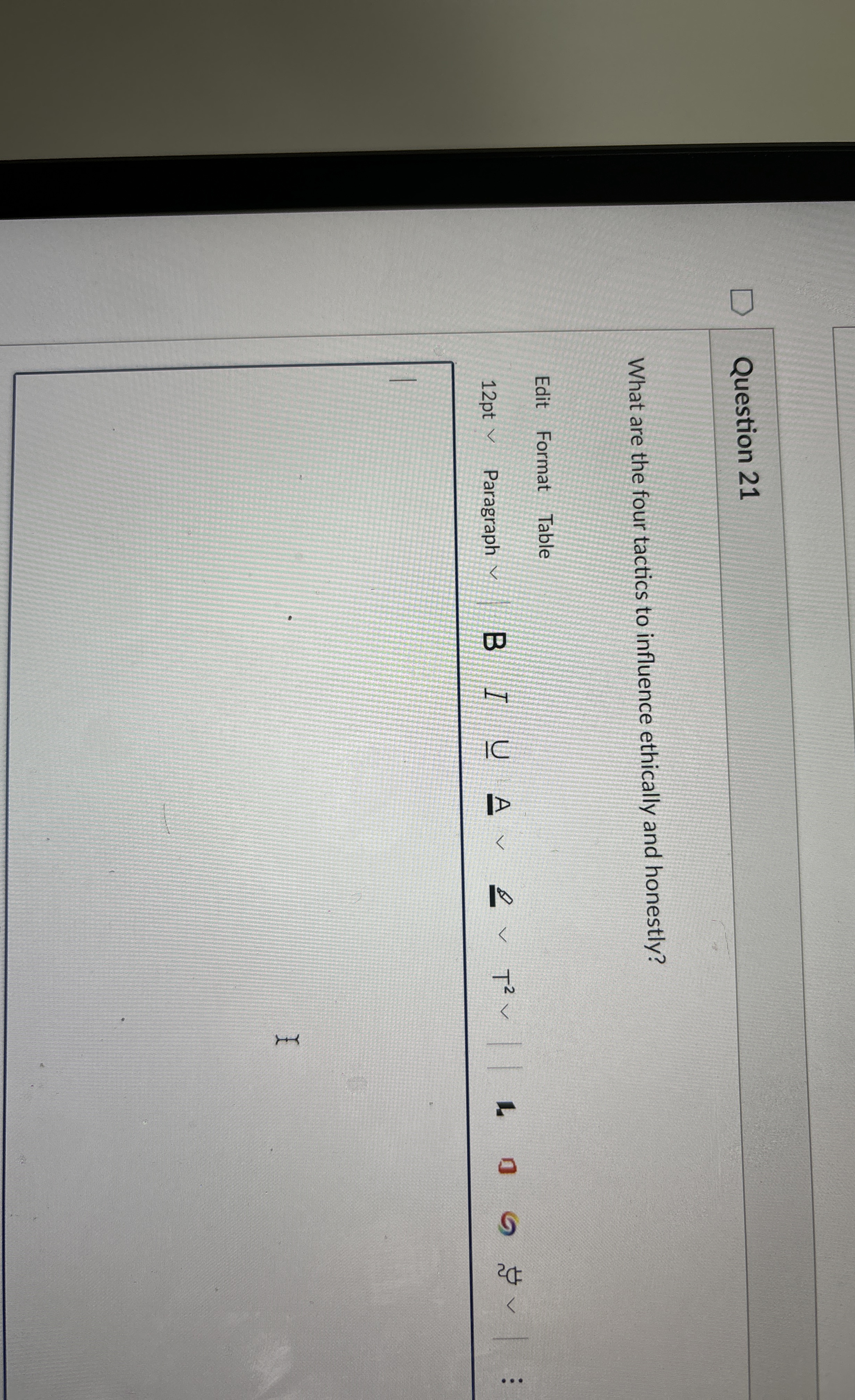 Question 2 1 What are the four tactics to