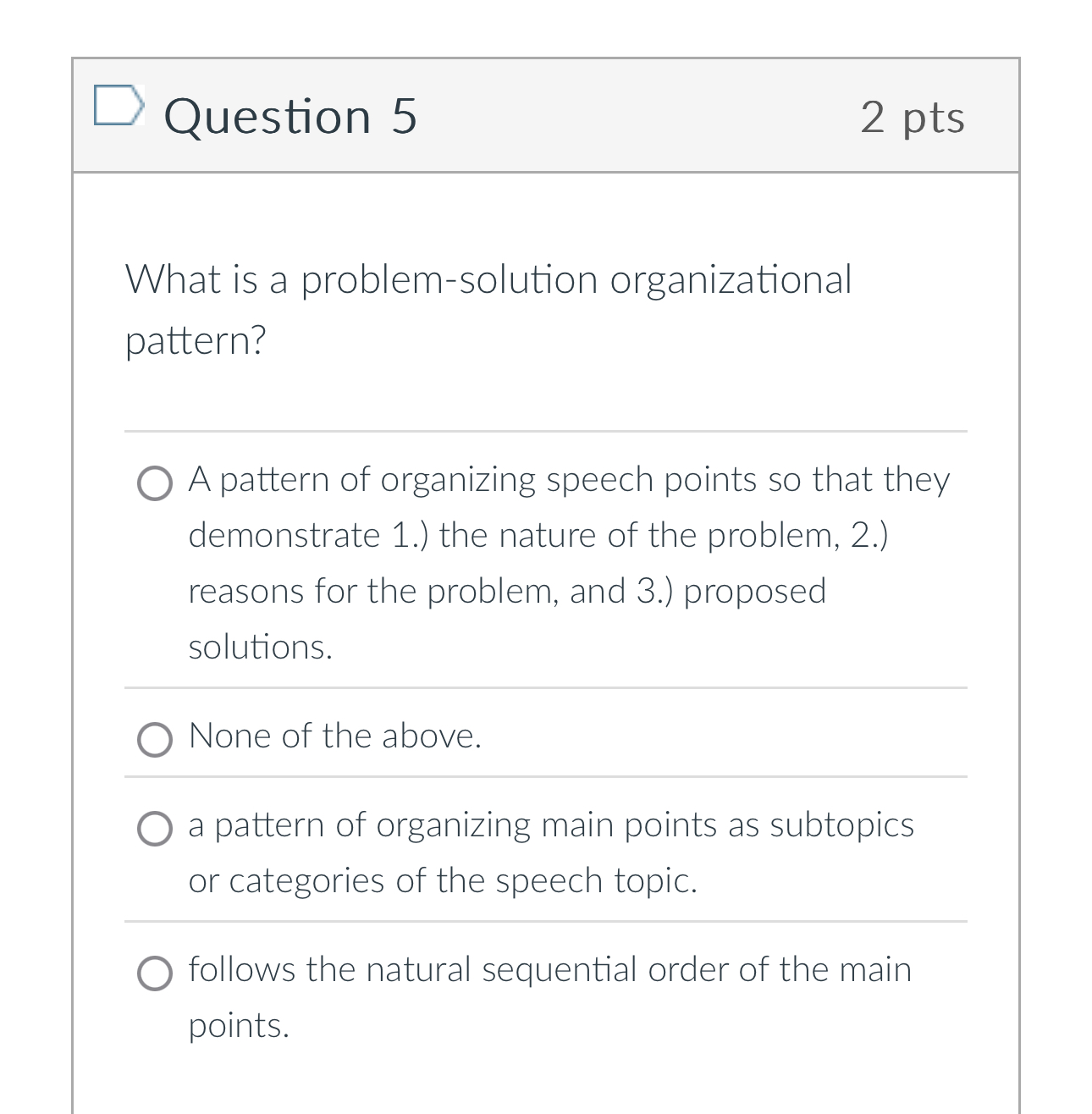 Question 5 What is a problem - solution