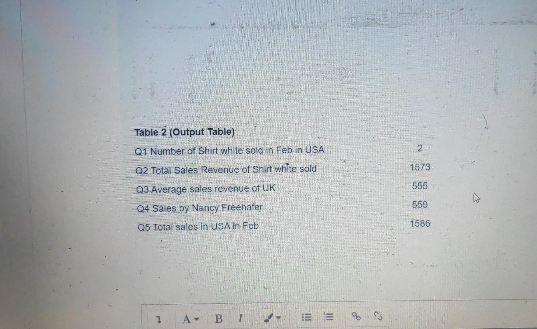 IBS LMS Question 3 Refer the tables given