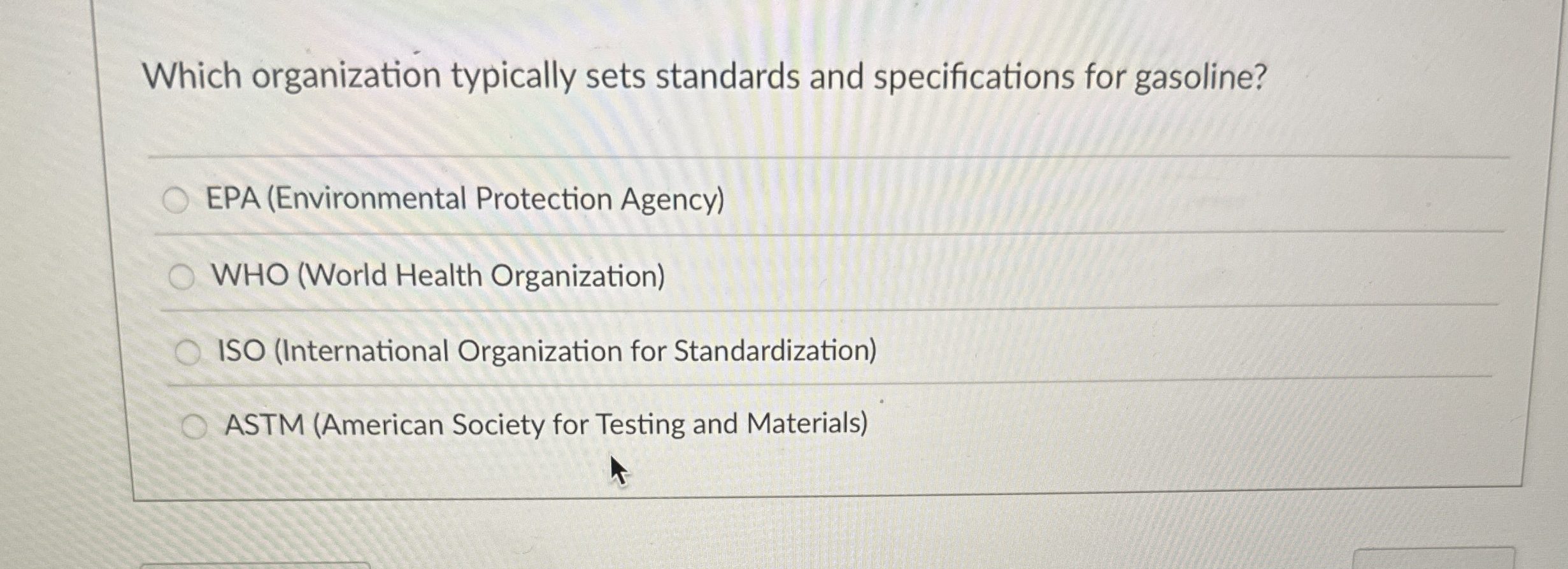 Which organization typically sets standards and