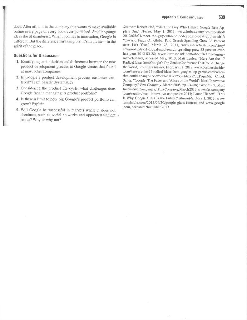 Appendix 1: Company Cases 539 docs. After all,