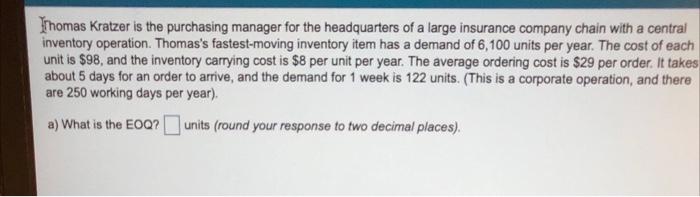 what is the EOQ? what is the average inventory if
