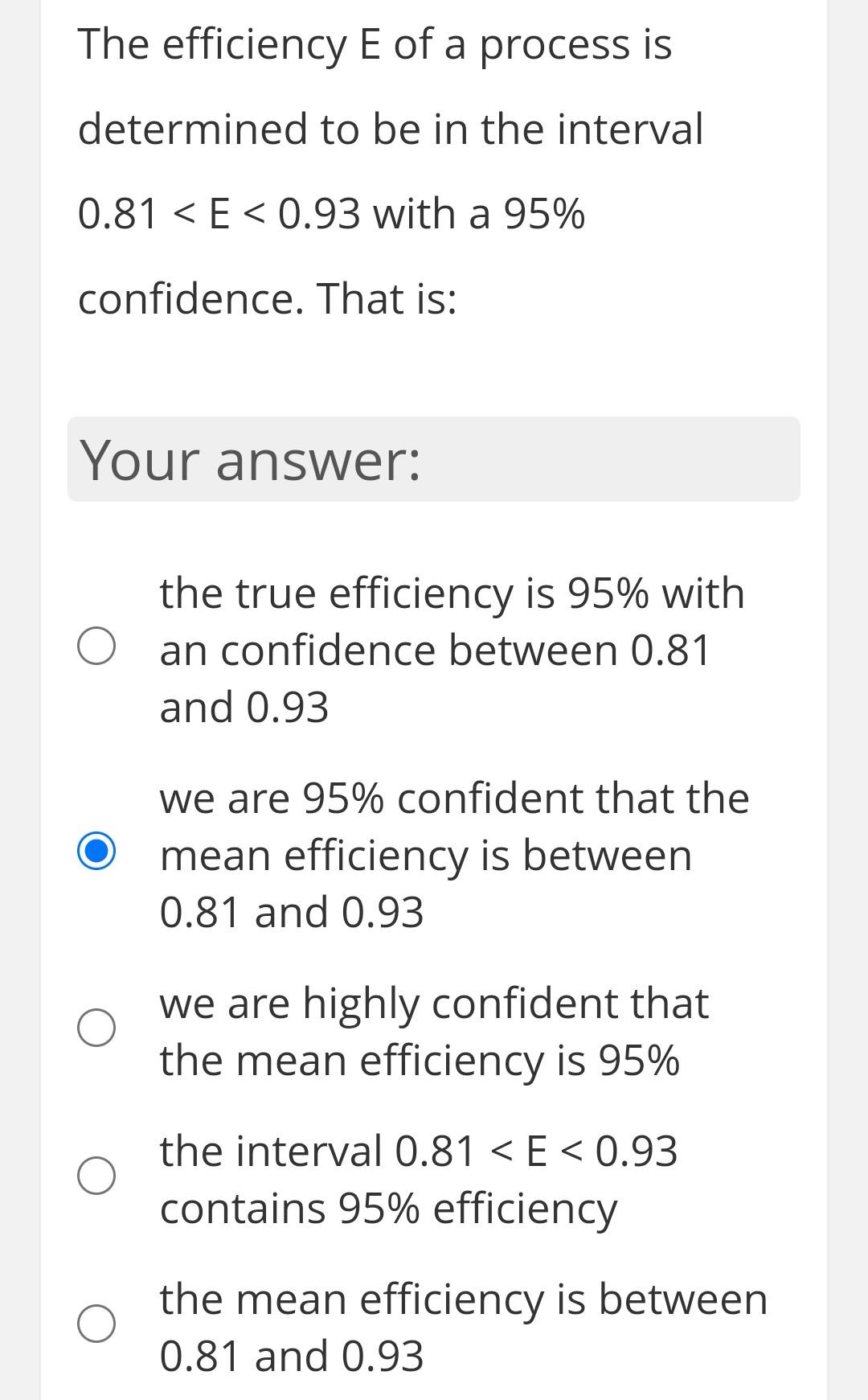 please solve it fast The efficiency E of a