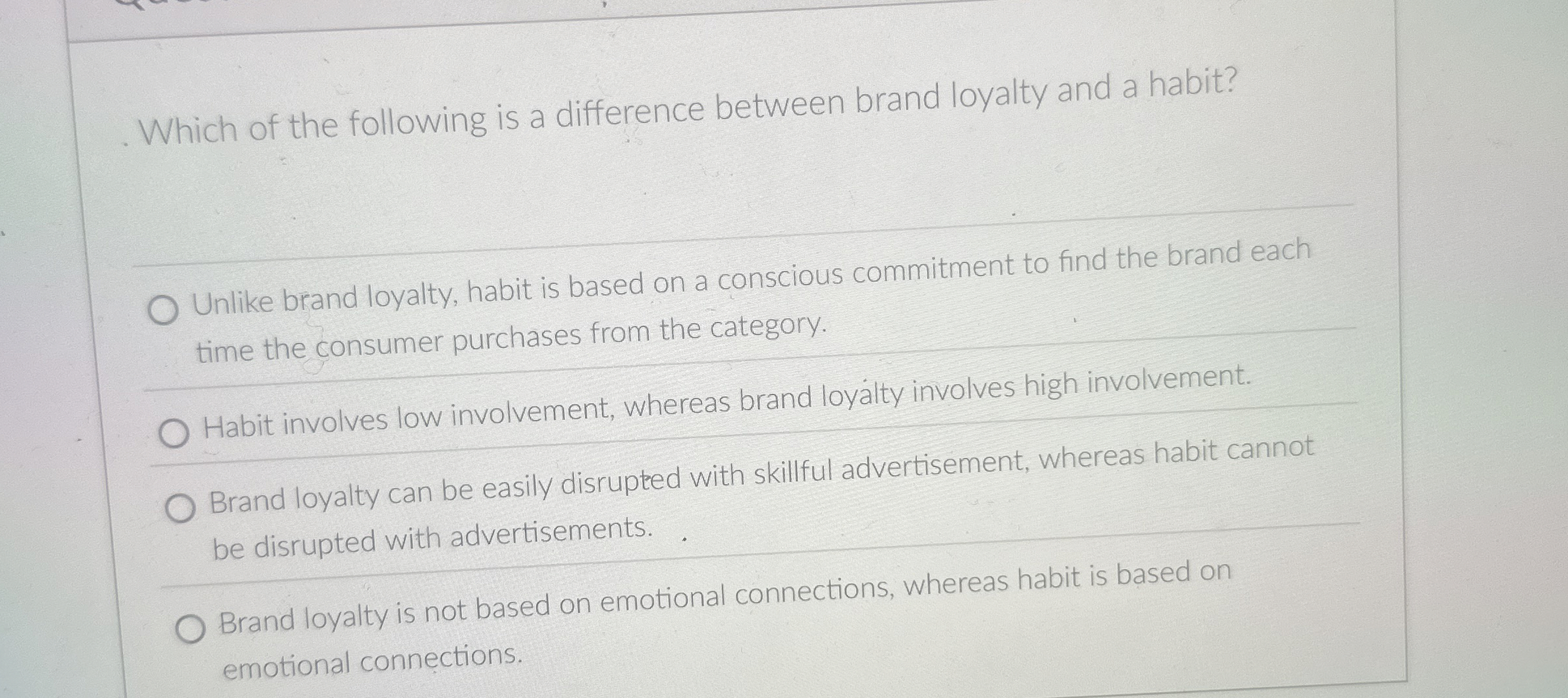 Which of the following is a difference between