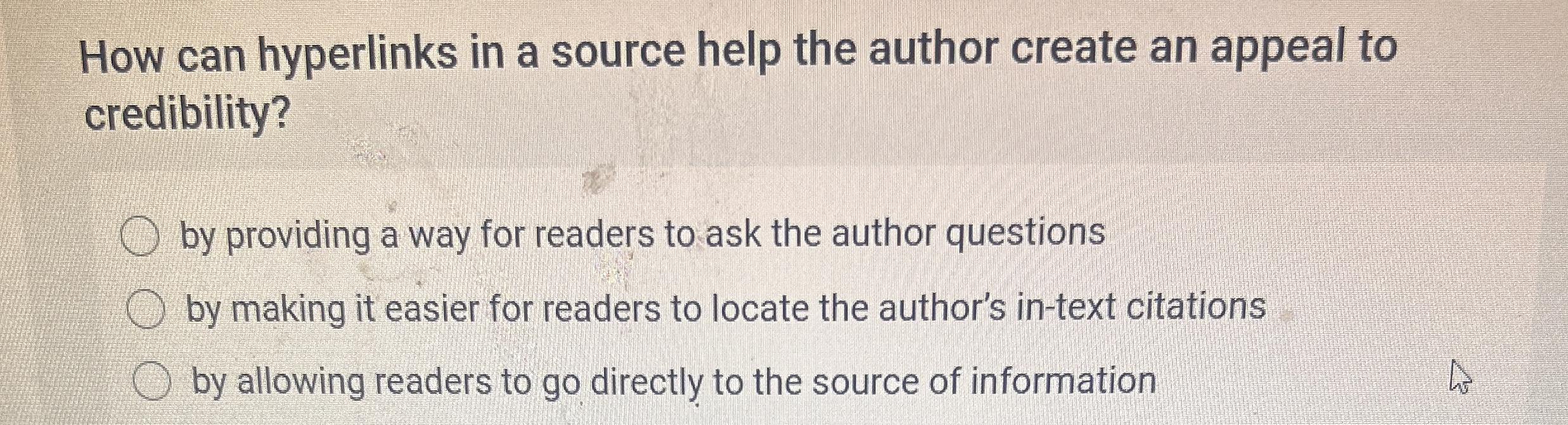 How can hyperlinks in a source help the author