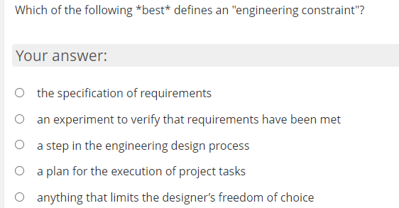 Which of the following *best* defines an