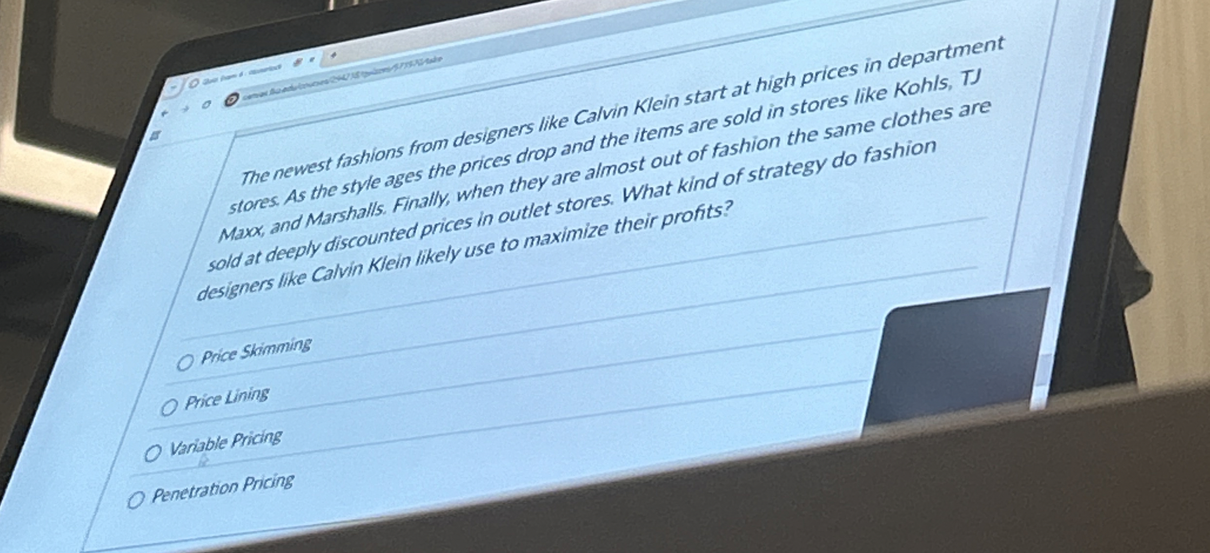 The newest fashions from designers like Calvin