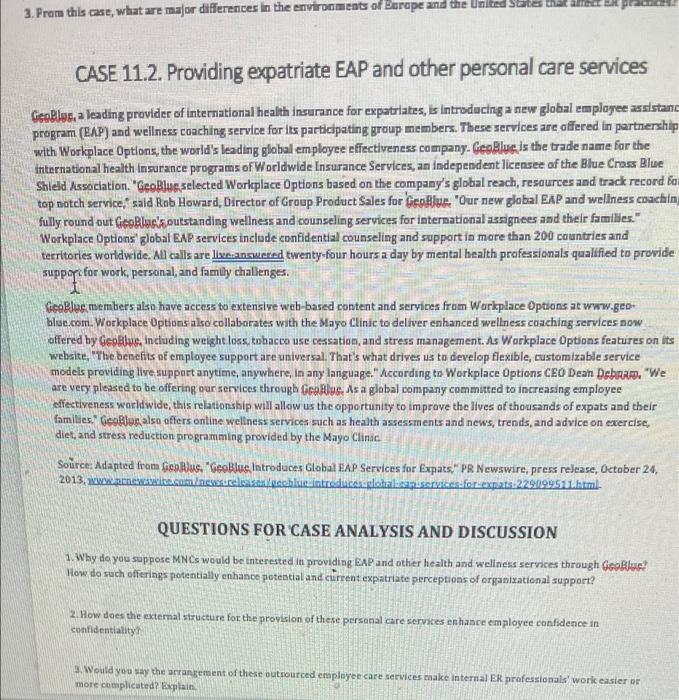 2. Prom this case, what are major differences in