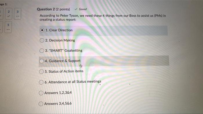 Question 1 (2 points) According to Peter Tyson,