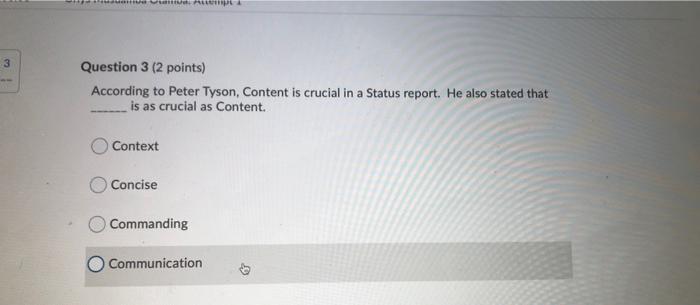 Question 1 (2 points) According to Peter Tyson,