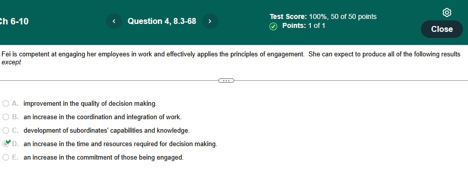 6 - 1 0 Question 4 , 8 . 3 - 6 8 Test Score: 1 0