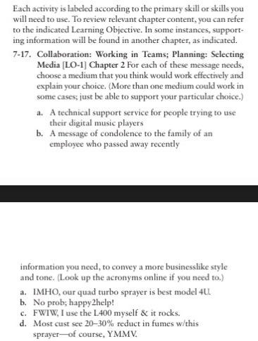 Need Help Each activity is labeled according to