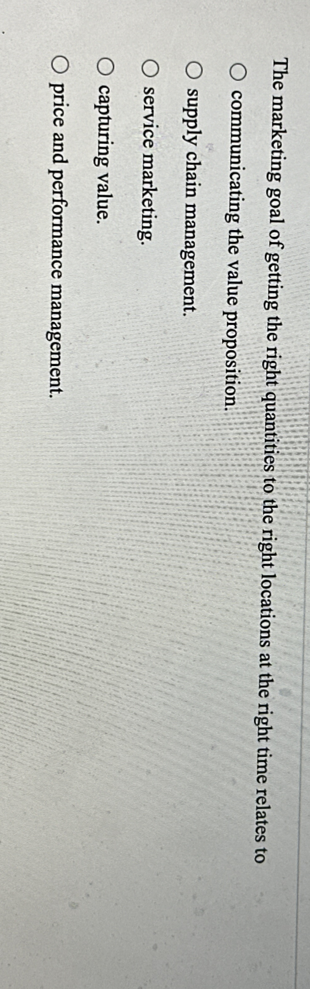 The marketing goal of getting the right